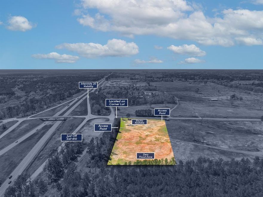 M&D Commercial is pleased to present an exceptional opportunity to acquire 3 to 5 acres of land for sale in Marshall, TX. This property, located outside the city limits, offers prime potential for retail development. Situated at a strategic hard corner on Interstate 20, which serves as a key corridor connecting the Dallas-Fort Worth metroplex to Shreveport, this location is perfectly suited for a gas station or other retail uses catering to high traffic. The site is positioned within an underserved area, providing significant market potential to capture traffic from 32,162 vehicles passing daily. The property is free from flood zone concerns and has existing electricity infrastructure on-site, making it ready for development or a land banking strategy. With no known restrictions or easements, the site offers dual access points—one along FM 3251 and another on the southern boundary— providing convenient ingress and egress.