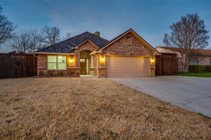 Stunning 3 bed, 2 bath home in vibrant Haltom City! Featuring a 2 car garage PLUS an extra parking bay with a front gate ideal for storing a trailer, small boat, or additional vehicle. Recent upgrades include fresh interior paint, a 2020 roof and windows, and a huge cedar patio added in 2015. The open floor plan showcases a generous living room flowing seamlessly into the dining area and kitchen with gorgeous wood cabinets and granite countertops, while the large primary suite offers a spa-like bath and large closet. Outdoors, entertain year-round on the expansive cedar patio or take advantage of the large shed for extra storage. Located near a variety of city parks and recreation options, including over a dozen community parks with trails, sports courts and fields plus the Haltom City Recreation Center and minutes from shopping, dining and everyday conveniences. Easy access to major thoroughfares like Interstate 820 and U.S. 377 ensures effortless commuting across the DFW area. A perfect place to call home!