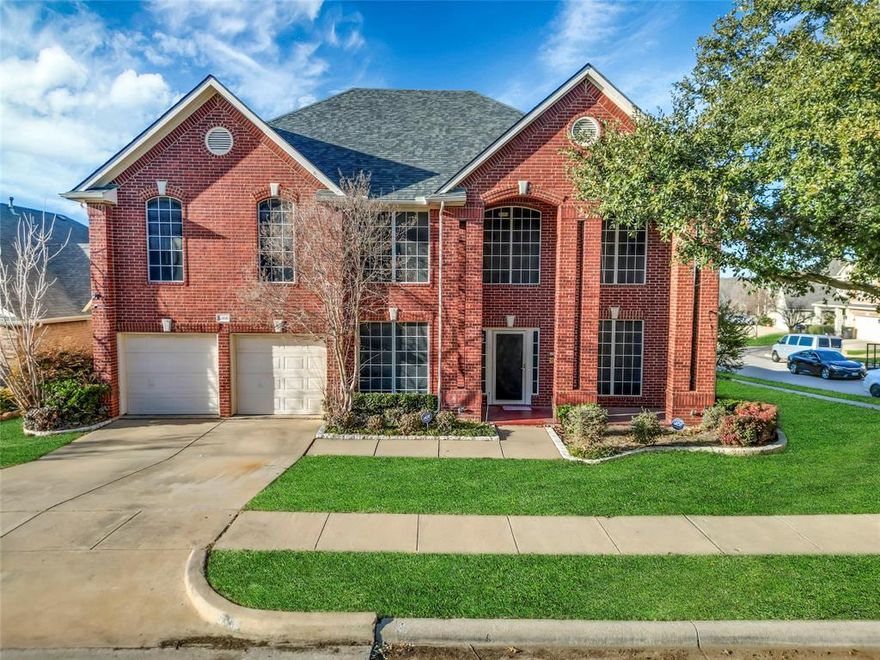 Seller concession toward rate buy-down or closing costs. Welcome to this spacious and beautifully maintained two-story home located on a desirable corner lot in the sought-after Summer Creek South community of Fort Worth. Built in 2002, this impressive residence offers 3,442 square feet of living space, featuring 5 bedrooms, 2 full bathrooms, and 1 half bath, ideal for growing families or those who love to entertain.

The home boasts two living areas and two dining spaces, providing flexibility for both everyday living and special gatherings. The inviting main living room features a cozy fireplace, while decorative lighting and ceiling fans enhance comfort throughout. The well-appointed kitchen includes built-in cabinets, a kitchen island, and ample workspace, with the utility room conveniently located nearby.

The primary suite offers a relaxing retreat with a garden tub, dual sinks, built-in cabinets, and a custom walk-in closet system. Secondary bedrooms are generously sized, many with ceiling fans, and additional rooms can easily serve as a home office or flex space.

Step outside to enjoy a covered patio or porch and a large grassy backyard, perfect for outdoor activities. The property also features a sprinkler system, landscaped yard, and a 2-car attached garage. Residents enjoy access to community amenities, including a community pool, with HOA dues covering full use of facilities.

Conveniently located within Crowley ISD and close to schools, shopping, and major roadways, this home offers comfort, space, and community living—all at an excellent value.