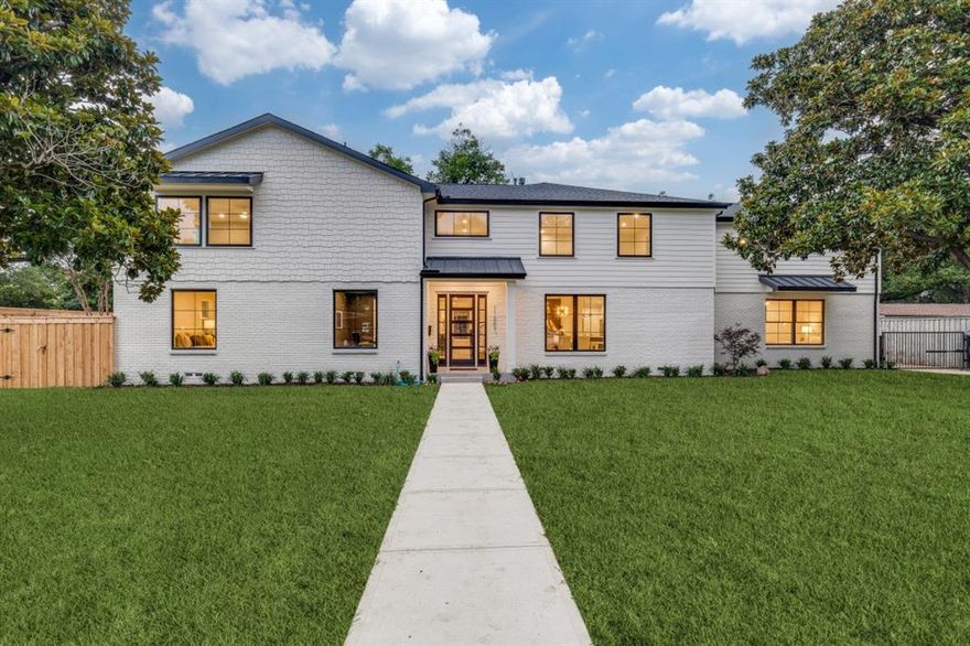 Welcome to 11207 Dwarfs Circle, a completely renovated gem located in the heart of North Dallas. This stunning 5,616 square foot home sits on a peaceful 0.43-acre treed lot, offering both privacy and convenience in one of Dallas' most desirable neighborhoods. The property has been thoughtfully taken down to the studs and rebuilt with high-end finishes and modern amenities throughout. The expansive two-story layout includes six spacious bedrooms, each with its own en suite bathroom, ensuring privacy and comfort for everyone. The main-level primary suite features a luxurious bathroom and walk-in closet, while the downstairs mother-in-law suite offers additional space for guests and family.

An open-concept floorplan seamlessly connects the living, dining, and kitchen areas, creating the perfect environment for entertaining or family living. The brand-new kitchen is a chef’s dream, with custom cabinetry, a pot filler, designer finishes, and top-of-the-line appliances. White oak hardwood floors run throughout the home, adding a touch of warmth and elegance. Every detail has been carefully considered, from the brand-new HVAC, electrical, and insulation systems, to the new roof, drywall, and carpeting. The oversized two-car garage provides ample storage space and the large driveway has a remote controlled privacy gate.

Outside, the 0.43-acre lot is beautifully treed, offering a serene and private retreat.  The large covered patio is plumbed for a gas grill.  There is plenty of room for a pool too!  Whether you’re relaxing in the backyard or hosting guests, this home provides the perfect backdrop for both. With every system and finish brand new, this home is truly move-in ready and offers years of worry-free living. Don’t miss your chance to make this breathtaking property your own. Only 1 block to the popular Northaven Trail for hiking and biking.  Property is offered significantly under Appraiser's Value!