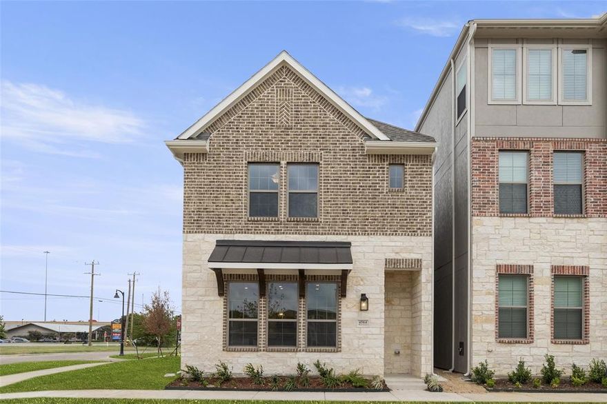 MLS# 20425278 - Built by Ashton Woods Homes - Ready Now! ~ New home in North Richland Hills mins to DFW Airport, 15 miles to Ft Worth, near TX-183, loop 820 I35W, I30 & hospital district. ACME brick, covered front porch, 10ft ceilings, 8ft doors, corner lot home. Inside: Timeless collection. Kitchen: solid surface countertops, ceramic tile backsplash, moen faucets, undermount sink, pendant lights, 42in cabinets, Energy Star Whirlpool stainless steel appliances, built-in microwave & oven, dishwasher, gas cooktop, eat-in island, large pantry. Primary suite ceramic tile shower glass enclosure, ceramic tile flooring, 2 vanity sinks, towel bars, moen faucets, ceiling fan & walk in closet. Upgrades: 10ft ceilings, 8ft doors, Ring doorbell, full sprinkler system, fully landscaped, Smart home, metal stair railing, ceramic tile flooring in baths & utility, LED disc lighting, garage door opener, smart thermostat, gutters, upgraded 8ft front door!!