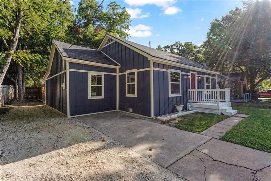 This home is completely remodeled inside & out, offering lucky new owners a new-home experience with historic charm along with modern features & comfort!  The utmost detail & care was put into every part of this home, and EVERYTHING IS BRAND NEW - MUST SEE to believe!  --- Beautiful 3-bed, 2-bath home has an amazing open floorplan that makes the house feel huge, with large rooms, big windows, pantry, laundry & mud room, neutral paint, & plenty of natural light.  Large bright kitchen boasts all-new premium appliances, gas stove & oven, custom cabinetry, & plenty of counterspace, with a window opening to the living room.  Original hardwood floors are beautifully restored & refinished, with LVP & large porcelain tile throughout.  The relaxing & quiet private backyard includes shade from large trees, privacy fences, & a 12’x12’ pergola outdoor living area.  Long concrete driveway and expanded parking for family & guests.  --- Complete down-to-frame renovation includes all-new HVAC, new 40-gal water heater, modern wiring (GFCI, 3-wire), PVC & Pex plumbing, new roof 2021, foundation levelled, Zip System sheathing, Hardie Backer cement siding, R19 wall insulation & 13-inch+ attic insulation, new wall-to-ceiling drywall & paint, new int & ext doors, double-pane windows, craftsman cabinets, custom molding & framing, all light fixtures, all flooring, beautiful new front porch, privacy fence, premium landscaping, and much more!  --- Perfectly located on a gorgeous historic street that is a notch above the others with nice and well-maintained homes, and a small-town friendly atmosphere.  Home is only a few minutes walking distance to beautiful and active downtown Bonham square that features lots of dining, shopping, & entertainment.  Also just a 5 minute walk to VA hospital.  Great location for highway access - just a few minutes to Hwy 121, Hwy 82, Hwy 78, & Hwy 56. -- FHA friendly!  *Seller offering $2K to buyer rate buy-down or closing cost*