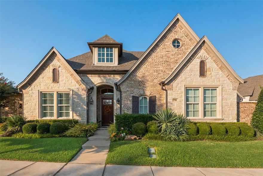 Welcome home to this immaculate custom single-story property in award-winning Carroll ISD. This elegant 4-bedroom, 3.5-bath home with a private study offers an open, easy-flow floor plan ideal for comfortable everyday living. The chef’s kitchen features a large honed-granite island, stainless steel appliances, abundant storage and a gas cooktop. The oversized primary suite includes a stunning spa-style bath, freestanding soaking tub, separate large shower, window seat and a huge walk-in closet with direct access to the laundry room. Stunning solid hardwood flooring throughout home with two secondary bedrooms featuring luxurious carpeting. Beautifully landscaped front and back yards create a peaceful setting and the home sits directly next to the neighborhood pond with a fountain. A rare single-story lease opportunity that delivers luxury, convenience and top-rated schools. NO SIGN in yard, HOA maintains front yard.
