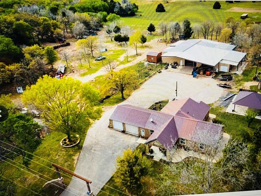 WELCOME HOME TO A BEAUTIFUL COUNTRY LIVING, JUST A SHORT DRIVE FROM CLEBURNE AND ALL IT HAS TO OFFER! THIS DOLL PROPERTY WELL-MAINTAINED HOME SITS ON ALMOST 7 ACRES. AS YOU STEP INSIDE IN THIS GATED PROPERTY YOU'RE GREETED BY SPECTACULAR CERAMIC FLOORS, NEUTRAL COLORS. THE LIVING ROOM CONNECTS TOA FORMAL DINING LEADING TO THE KITCHEN STAINLESS STEEL APPLIANCES AND A BREAKFAST NOOK. THIS HOME WAS UPDATED FROM NEW METAL ROOF, NEW ELECTRICAL WIRING, NEW PLUMBING, NEW FOAM INSULATION, GRANITE COUNTERTOPS, BRICKED ALL SIDES TIS HOME IS A MUST SEE.  AS A BONUS HUGE FOAM INSULATED WORKSHOP 5625 SQ FT. EQUIPED WITH TWO BATHROOMS, 15 FT. HEIGHT ELEVATIONS, WIRED FOR 220, ALSO A PLUS  GREAT FUNCTIONAL WATER WELL, THREE STALLS AND A TACK ROOM  FOR YOUR HORSES, THE WHOLE PROPERTY IS PIPE FENCED.  THIS PROPERTY IS A MUST SEE.