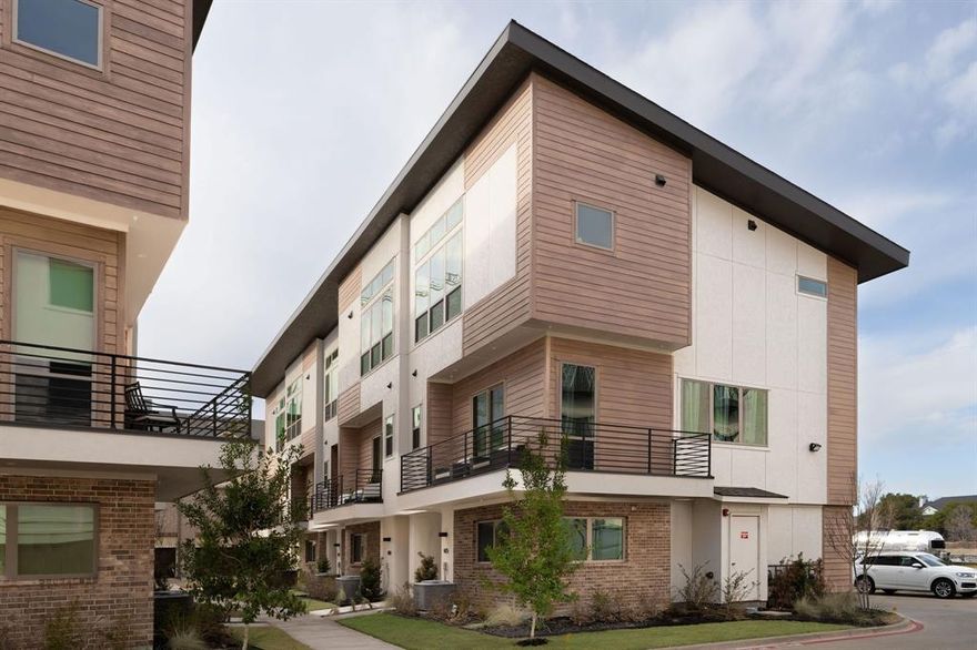 Urban Living Elevated! Easy commute to Downtown, Uptown Dallas or Legacy West in Plano. Walking distance to shopping, dining and entertainment.  Low Maintenance living in an Urban Gated Community. Designer, hand selected modern finishes throughout: real hardwood flooring, SS appliances, quartz countertops and so much more.