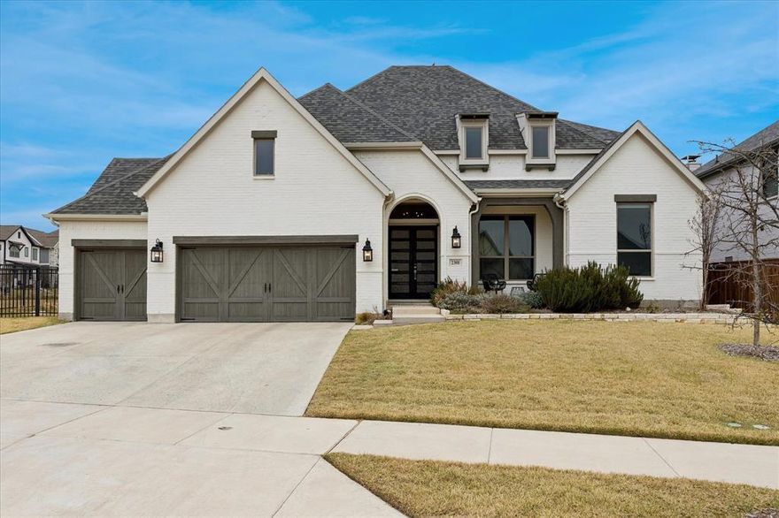 Welcome to this beautifully designed 5-bedroom, 5-bath home with a private multi-generational suite, two living areas, media room, office, and a 3-car garage, located in the highly sought-after Walsh Ranch community within Aledo ISD. Built in 2021, this impressive home offers approximately 3,655 square feet of thoughtfully designed living space.

A standout feature of the home is the private multi-generational suite, complete with its own living area, kitchenette, bedroom, and full bath—ideal for extended family, guests, or private living quarters.

The main level features an open-concept living area with soaring ceilings, abundant natural light, and a striking modern fireplace. The spacious kitchen is ideal for both everyday living and entertaining with quartz countertops, a large island, gas cooktop, double ovens, and an oversized walk-in pantry offering abundant storage.

The main level also includes a dedicated office with custom library-style shelving and a media room. Four bedrooms are located on the main level, three of which are suites, offering exceptional versatility and convenience. The primary suite provides a private retreat with large windows and a luxurious bath featuring dual vanities, soaking tub, separate shower, and a large walk-in closet. A third bedroom suite provides additional privacy for family or guests, while a fourth bedroom has a full bath conveniently located nearby.

Upstairs offers additional living space with a large second living area or game room, along with a fifth bedroom and fifth full bath, providing a comfortable and private area for family or guests.

Enjoy outdoor living on the covered back patio overlooking the backyard with a natural gas connection for an outdoor grill.

Located in the award-winning Walsh Ranch master-planned community with parks, trails, community pools, fitness facilities, and high-speed internet included for residents, all with convenient access to Fort Worth.