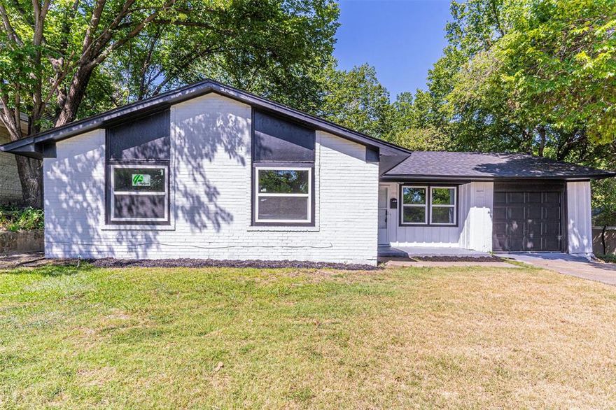 REACH OUT FOR ANY QUESTIONS! Freshly remodeled and move-in ready at completion! NEW Roof! New Windows! Foundation repaired with lifetime transferable warranty! Bahtrooms and kitchen gutted and redone! Beautiful tiled bathroom and showers! Open layout! Premium granite in kitchen and bathrooms! NEW Cabinets! SS Appliances. Abundant lighting. NEW Flooring throughout! Walls have new texture and paint! Large garage! NEW Garage door opener! Spacious shaded backyard with Mature trees! Great location!