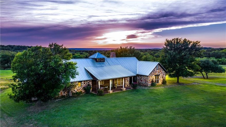 Located in the extreme northwest quadrant of Erath County these ~335 acres offer sanctuary from urban scuttle yet close enough to have you back to the grind in about an hour…if you must. With the ranch headquarters built smartly among a series of private chain lakes, one enjoys peaceful and picturesque views of the country whether from the main lodge or the updated 100-year-old former homestead of historical JW Gailey Cattle Company. Four of the five main lakes on the ranch have been professionally improved and managed. The lakes are stocked and aerated and ultimately flow into Rush Creek which also meanders through the ranch. Ranch operations are neatly handled from a large insulated shop and storage shed.