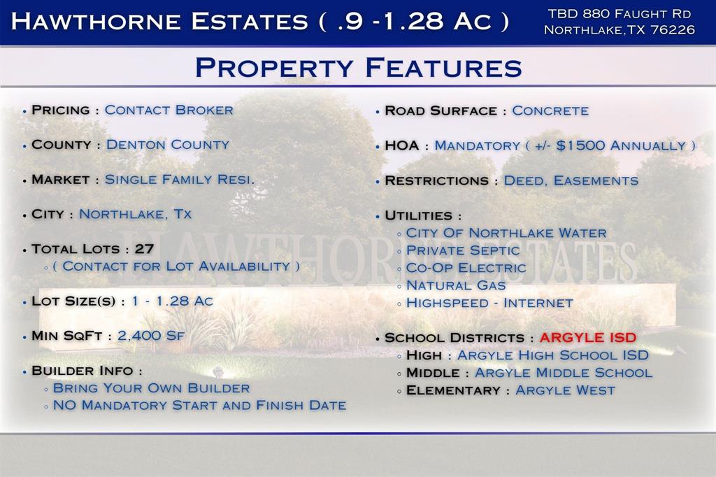 Hawthorne Estates - Land