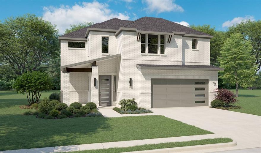 MLS# 21265083 - Built by Trophy Signature Homes - Jul 2026 completion! ~ The Da Vinci II is an architectural work of art that will have you smiling. The primary suite is designed to be elegant and comfortable. Two walls of windows overlooking the covered patio and backyard offer breathtaking views as the sun peeks over the horizon. Set it up as an art studio and paint the glorious dawn. Follow the sun into your multi-windowed great room. Should you serve bunny-shaped pancakes in the gourmet kitchen or in front of the fireplace in the family room? While they chow down, enjoy a cup of coffee on the covered porch. After all, it's Saturday.