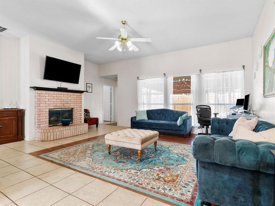*PREFERRED LENDER OFFERING UP TO $6,000 IN CLOSING COSTS OR RATE BUY DOWN!* Conveniently located in Springtown with easy access to US 377 and I 20, this home is close to schools, parks, and shopping, offering both an active lifestyle and a peaceful neighborhood setting.

Inside, low maintenance flooring flows throughout the home, while the living room features a brick faced fireplace as a warm focal point. The formal dining room and breakfast nook provide flexible spaces for everyday meals or entertaining. All bedrooms have ceiling fans, and the spacious primary suite offers dual sinks, a separate shower, and a soaking tub. A generous laundry room adds convenience for everyday living.

Outside, enjoy a covered patio with recently extended concrete and a fenced large backyard ideal for relaxing or hosting gatherings. A storage shed provides additional functionality, completing this home with practical and inviting features throughout. *SOLAR PANELS WILL BE PAID OFF AT CLOSING!*

Discounted rate options and no lender fee future refinancing may be available for qualified buyers of this home.