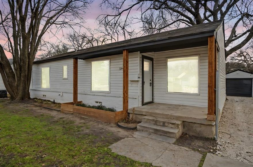Welcome to this beautifully updated East Dallas charmer! Located just minutes from White Rock Lake and the Dallas Arboretum, this 3 bedroom, 1 bathroom home has been completely refreshed with modern finishes while keeping its cozy character. Step inside to find an open and inviting floor plan with luxury vinyl plank flooring throughout, fresh paint, and sleek new lighting. The kitchen is the heart of the home, featuring quartz countertops, custom cabinetry, a bold waterfall island with cooktop, stainless steel appliances, and a deep single-basin sink perfectly positioned under a sun-filled window. The spacious living and dining areas flow seamlessly together, making it easy to entertain or enjoy everyday living. A sliding barn door adds a touch of charm while offering flexible use of space for storage or laundry. Both bedrooms are well-sized with plenty of natural light, and the updated bathroom complements the home’s clean, modern aesthetic. Sitting on a large 6,490 sq. ft. lot, the backyard provides plenty of space for gardening, pets, or outdoor gatherings. A detached garage adds convenience and additional storage options. This home is move-in ready and ideal for first-time buyers, downsizers, or investors seeking a turn-key property in one of Dallas’ most desirable areas. With close proximity to shopping, dining, entertainment, and major highways, you’ll enjoy the perfect combination of convenience and charm. Don’t miss the opportunity to call this East Dallas gem your own!