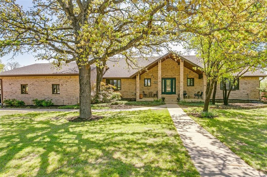 Set on 2 private acres with no HOA, this 4-bedroom, 3.5-bath home with a dedicated office offers a rare combination of space, freedom, and flexibility—while delivering a true entertainer’s lifestyle. From the moment you step inside, soaring ceilings and walls of windows open up the entire space, filling the home with natural light and showcasing breathtaking, unobstructed views that never get old. It’s bright, elevated, and effortlessly inviting.
Every detail has already been taken care of for you. Fresh paint and brand-new flooring completed in March 2026 give the home a clean, modern feel, making it completely move-in ready from day one.

What truly sets this home apart is everything you don’t typically find. A fully reinforced 240-square-foot shelter room offers a level of peace of mind that’s rare. After a long day, unwind in your private steam shower, or step outside to your 20-foot swim spa—perfect for both relaxing evenings and staying active without ever leaving home.

Designed with both function and entertaining in mind, this home lives beautifully. The open layout creates an effortless flow for hosting, while the expansive outdoor space gives you the privacy and room to truly enjoy the property.

If space is what you need, this home delivers in a way few can. A 6-car garage plus a 4-car covered carport provides incredible flexibility for vehicles, hobbies, toys, or a full workshop setup, complete with a wood-burning stove for year-round usability. An additional 1,100 square feet of attic space offers endless potential for storage or future customization.

Major updates include a new roof (2025), all-new electrical panels, freshly cleaned ductwork, a recently installed cooktop, updated landscaping, and a custom back deck (2021)—giving you both modern comfort and long-term peace of mind.

Set within one of the most sought-after school zones in North Texas, opportunities like this… don’t come around often.