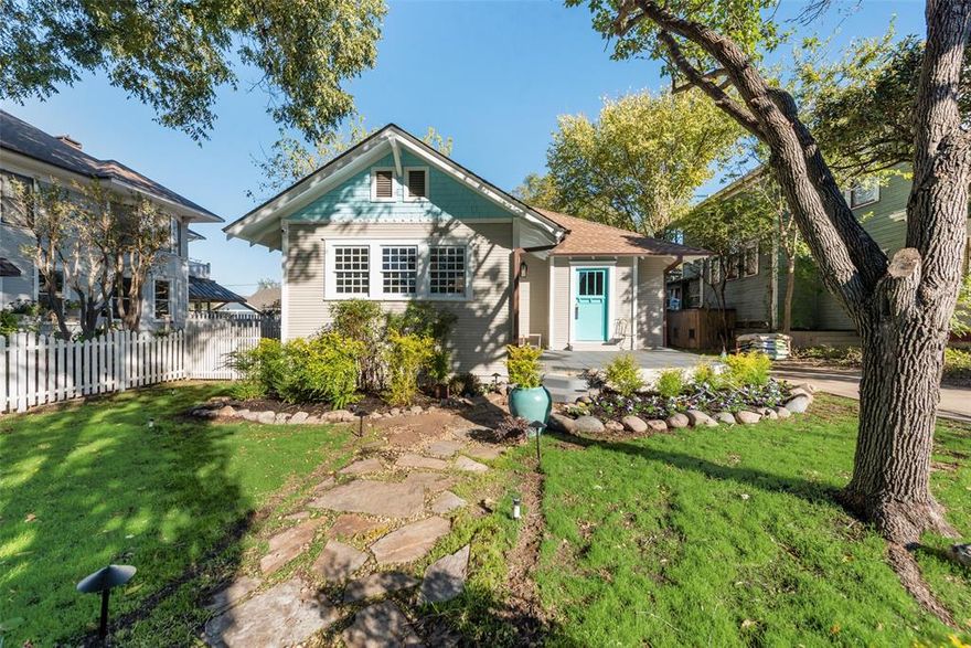 Exceptional Bungalow - Cottage home in the sought-after Fairmount Historic District offers an enjoyable curb appeal with a large and inviting front porch, perfect for morning coffee or evening gatherings.  Timeless home with rich vintage character with classic finishes, lovingly restored with close attention to detail with full intentions keeping the beautiful original features include the hardwoods, coffered ceilings, built-in shelving and lovely decorative gas fireplace. Beautiful intricate architectural details reflect the home’s historic charm.  The charming living room offers gorgeous lead glass windows surrounding the room - gives wonderful natural light.   The large, cozy dining room opens to the living and kitchen - it truly is the central hub - the heart of the home. Perfect for great conversation and entertainment!  While the updated kitchen offers the best of both worlds—ss appliances, quartz countertops and cabinetry that complements the historic aesthetic it also features a few modern luxuries with updated lighting and good counter space for food preparation.  Around the corner you will find a mudroom which serves as storage and organizing daily life.  Both baths are updated with beautiful period tile and touches.  The bedrooms both offer spaciousness, beautiful woodwork and gorgeous hardwoods.  The home offers warmth, craftmanship, and charm throughout with detailed moldings, and stunning woodwork with an efficiently laid out . Minutes from the popular Magnolia Avenue area. One of the city's most desirable neighborhoods.   
Updates include: 2025 HVAC, Water Heater, security system, outdoor lighting.