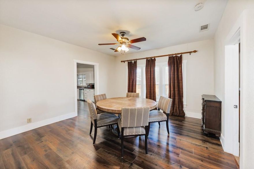 Welcome to 517 W. Lamar St. in Alvord, Texas!
This beautiful corner-lot home offers 2,674 sq ft of thoughtfully designed living space in the heart of Alvord ISD. The two-story layout features 4 spacious bedrooms, each with generous closet space and ceiling fans, along with 2 full bathrooms. A versatile loft provides endless possibilities—ideal for a potential 5th bedroom, home office, or expansive game room—with convenient access to attic storage.
The large kitchen seamlessly connects to the family dining room, which flows into an inviting living room highlighted by a picturesque front window overlooking the front porch, porch swing, and front yard—creating a warm, open feel perfect for everyday living and entertaining. Luxury vinyl plank wood flooring runs throughout most of the home, with carpet in select areas.
A spacious mud room offers full washer and dryer hookups, ample storage, and space for a deep freeze. Step outside to a huge backyard featuring a mature pecan tree providing shade and fresh pecans, an above-ground pool for summer enjoyment, and a storm cellar for added peace of mind. Additional features include a detached carport with storage room, a brand-new privacy fence, and a prime location close to banks, grocery stores, gas stations, and the post office. This home is the true definition of HOME—where comfort, space, and functionality come together. This is the one you’ve been waiting for. Schedule your private tour today! All information deemed reliable, Buyer and Buyer agent to very easements, taxes, sq footage, restrictions, schools, etc..