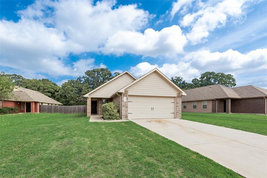 Welcome to this beautiful home, set on an expansive 10,000+ square foot lot and ready for its new owner. With three well-separated bedrooms, two bathrooms, and a spacious two-car garage, this property offers an ideal layout for comfortable living. Home has nice hard surface flooring, fresh paint and great living space and large kitchen! Outside, the full sprinkler system and gutters add to the home’s low-maintenance appeal. Home has large oversized back yard with wood fence!  Conveniently located just off I-20, with quick access to 635 and a short drive to downtown Dallas, this home is situated in a thriving area with great potential for future equity. Don’t miss your chance to make this gem your own!