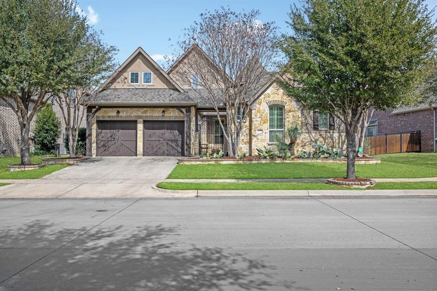 This stunning single-story 4-bedroom home in the premier Viridian master-planned community in Arlington, TX, sits on a large lot with premium upgrades and resort-style living.
Featuring a spacious 3-car tandem garage, elegant plantation shutters throughout, real hardwood floors, a dramatic floor-to-ceiling natural stone fireplace, and a chef-inspired kitchen with a large granite island—perfect for gatherings.
Recent investments exceed $40,000, including a new Trane HVAC system (2025) and water heater (2024) for efficiency and reliability.
Outdoor living shines with a large front courtyard, expansive covered back patio with gas grill hookup, and a fully fenced backyard offering depth, privacy, and space for pets, play, or personalization. Lush Zeon Zoysia grass delivers a soft, low-maintenance, drought-tolerant lawn, supported by irrigation with foundation drip zone.
Viridian residents enjoy five lakes, paddleboarding, sailing lessons, miles of trails, tennis, volleyball, resort pools, dog parks, playgrounds, and year-round events—all in an Audubon-certified green community. Zoned for highly rated Hurst-Euless-Bedford ISD schools, including top-performing Viridian Elementary (A-rated, 9 of 10 GreatSchools). Minutes from DFW Airport, Arlington entertainment (AT&T Stadium, theme parks), and more.
This home combines thoughtful design, modern condition, and an unbeatable lifestyle in one of DFW's most sought-after communities. A true must-see!