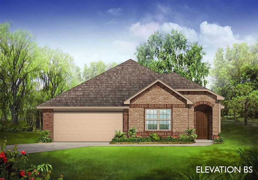 Ready September 2023! Willow plan by Bloomfield features an open Family & Gourmet Kitchen, Study, contemporary design elements, and Porcelain Wood-look Tile floors in all main traffic areas. Private interior homesite w full access to Arrowbrooke's extensive amenities! Designed for both gathering & private enjoyment, this plan features an open layout with a large Primary Suite and 2 more bedrooms. Study could be used flexibly as a 4th bdrm. Modern Kitchen is a stunner w large center island perfect for barstools, Quartz Counters, chic Flat-Panel Cabinetry w Pulls, Gas SS Appliances, and matching Glass-SS Vent Hood. Primary Suite tucked into the back corner. Offers windows looking out to the backyard and a polished ensuite w dual sinks, garden tub & separate shower! Covered Rear Patio with a Gas Stub, Blinds, Laundry room near the garage w hall tree, Gutters, multiple energy-efficient features & more! Call Bloomfield's model in Arrowbrooke today.