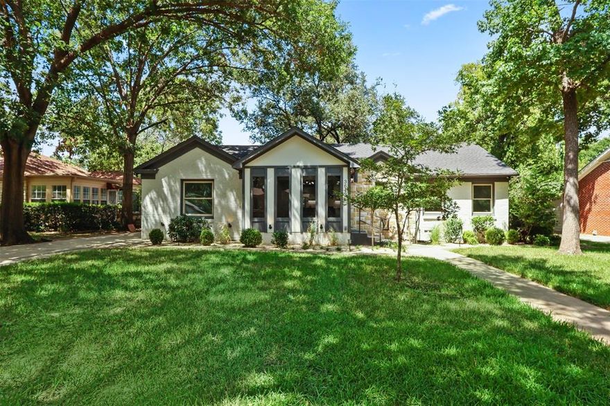 Incredible PRICE REDUCTION for this COMPLETELY RENOVATED TCU beauty! 3 Bed, 3 full Bath, 4 car parking on a .3 ac lot with pool & lush landscaping. This 1 story home nestled in a mature, treed n'hood has an entry wall of windows with a stunning view! It opens into a grand flex area, perfect for a living & dining experience. The spacious family room flows off the EXCEPTIONAL kitchen- floor to ceiling modern cabinetry, with so much storage, you'll never fill it all! SS appointments incl a 6 Burner Gas Range, Comm'l Vent Hood, Dual Sinks, Dishwasher & Built-In Microwave. Off the kitchen is a DREAM Laundry, Pantry, Utility combo. Full Size W+D area, copious storage, built-in cabinetry, Utility Sink & Tankless Water Heater. Sweet Dreams are made in this Primary Suite; with a gas FP flanked by 2 massive built-in closets + a wall of windows with a priceless view of the sparkling blue pool, landscaped gardens & canopy of trees. The WIC has storage + hanging space for EVERYTHING! The primary en suite bath is a private oasis with free standing tub, huge walk-in shower & long dual-sink vanity. There is a spacious 2nd Primary with a WIC, en suite bath AND a door to the covered patio outside that is perfect scenario for an in-law suite or private rental. The 3rd bedroom has a wall-to-wall closet & sparkles with beautiful sunlight. Enjoy paradise in your ultra private backyard. Newly done pool, deck & covered patio for outdoor fun! A home for 4 vehicles in the huge carport behind a security gate. PLUS attached workshop with power attached to garage AND a HUGE back space, ready for a Build-To-Suit, ADU, Tiny Hm, Studio - perfect for students, work from home, caregivers or family. Half-mile to TCU & minutes to Clearfork, Major Entertainment, Retail, Recreation & Restaurants. Unparalleled location, low-maintenance & ready for you now! view.spiro.media, + address for prop website. EXCEPTIONAL BUYER BONUS!! BOOK A SHOWING TO SEE THIS HOME & DETAILS OF THIS SPECTACULAR PREMIUM!