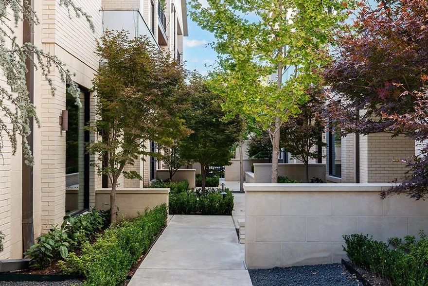 43Hundred Lomo Alto is a chic contemporary Highland Park residence with AIA award-winning architectural design by Bernbaum-Magadini. There are seven elegant three-story homes in this gated, beautifully landscaped community, and this particular one, unit #7, has a unique location overlooking the garden and patio area.  A sleek modern style and exquisite functionality throughout are combined with architectural windows, hand-hewn white oak flooring, Carrara marble, spotless gallery-style walls, professional-grade stainless steel appliances. An elevator to all floors and an abundance of storage add to the conveniences. Common features include covered outdoor dining, grilling station, gym, and dog run. 43Hundred Lomo Alto is situated in a highly desirable location close to neighborhood parks, HPISD's Bradfield Elementary, and the Highland Park Village, and also includes Highland Park Police and Fire protection. Don't miss this special opportunity to grab #7...modern luxury at it's finest!