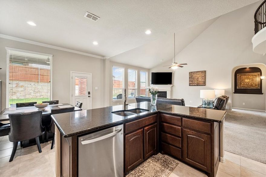 Need more space? Great neighbors? Top-notch schools? Close to Fort Worth? And a POOL?? Check out this spacious and meticulously maintained 4-bedroom home in the desirable master-planned community of Morningstar. This home features a split-bedroom layout with dramatic vaulted ceilings that welcome you at the front door and draw you toward the open-concept main living and kitchen with large windows offering a beautiful view of your private oasis of a backyard. The kitchen is highlighted by granite countertops, stainless steel appliances, walk-in pantry, and ample storage space. Formal dining (currently used as an office) offers a flexible space. Up the beautiful wrought iron staircase, the loft-style game room with half bath overlook the living area—ideal for entertaining or relaxing. Backyard features include a large covered patio and gorgeous in-ground gunite pool and hot tub. (Seller will include pool cleaner and safety fencing.) Prime location just off I-20 for easy commuting. Zoned to top-rated Aledo ISD schools: McKinney Elementary, McAnally Middle, and Aledo High School. Don’t miss this opportunity to own in one of Aledo’s most sought-after neighborhoods! Morningstar boasts a picturesque entry, walking and running trails, community center, pools, playgrounds, and fun community events! It is truly an incredible place to live! NO OPEN HOUSE!! Contact your realtor or listing agent, Christina Danner, to set a time to privately view this incredible property!!