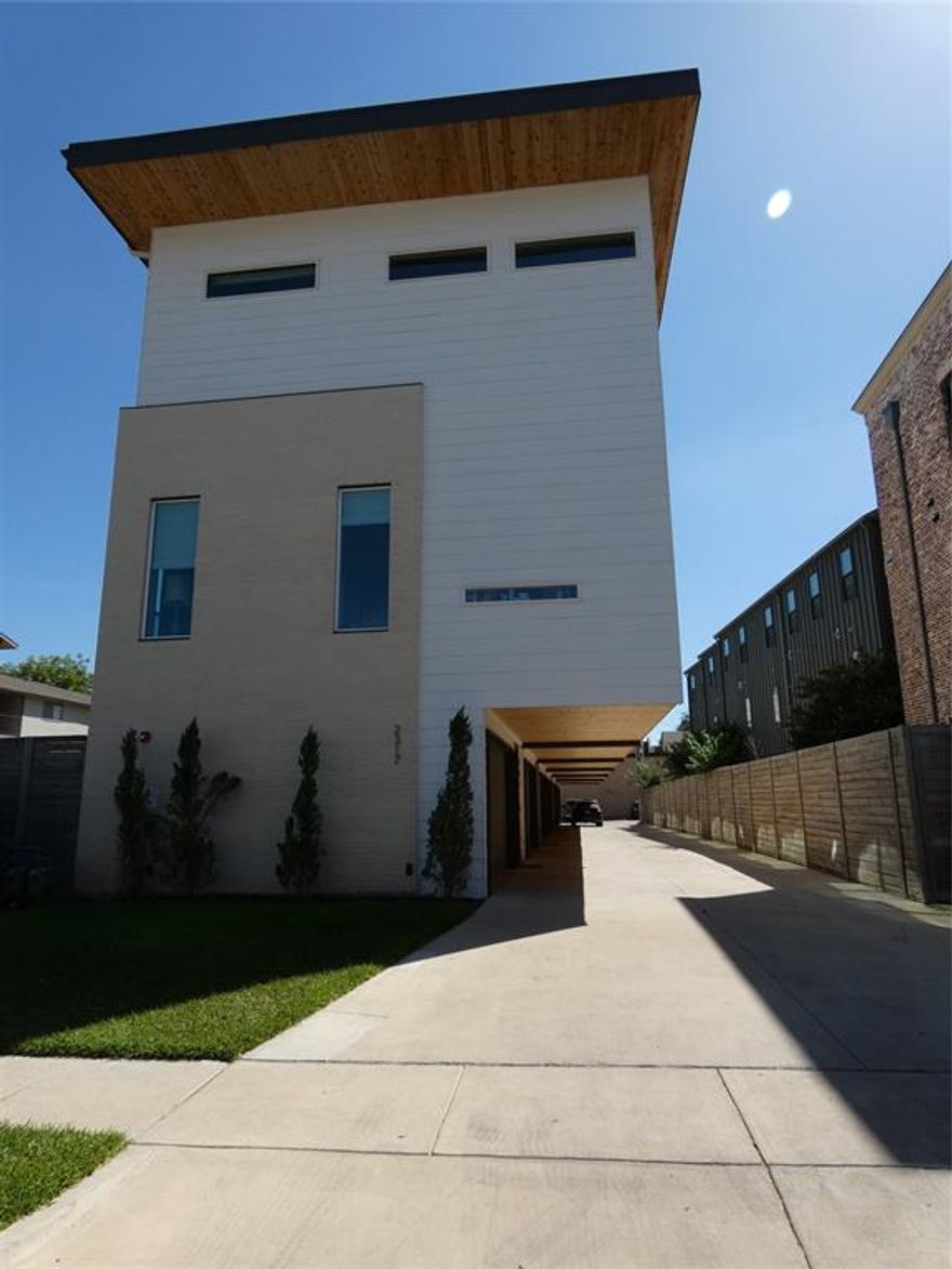 Furnished only townhome.  Light filled open floor plan.  A fully equipped kitchen with a large granite island opens to the living and dining area.   Living area includes flat screen TV and sectional seating.  The third floor  bedroom includes a king bed, and mounted flat screen TV.  Primary bath has double sinks, walk-in shower and closet.  Guest bedroom with flat screen TV and private bath.  There is a powder bath, front load washer dryer and attached two car garage.  Within walking distance to shops and dining of the Knox Henderson area.  Price includes furnishings and internet service.