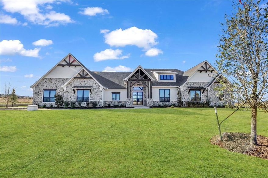 LUXURY NEW CONSTRUCTION COMPLETE : : Introducing Parker Co newest Luxury Home, Gated Community :: 5017 Frost Creek located behind the gates of luxury home community Summit Ranch. Brand new custom home built by LBK Homes. Enjoy the peace and quiet of living on 2 acre private lot behind security gates. Step inside the front door and you will be immediately greeted with a light, bright, & open floor plan paired w soaring ceilings. Inside the Chef's kitchen you will enjoy commercial grade gas range and oven, oversized kitchen island w ample seating, upper & lower cabinet lighting, and a walk in pantry. The secluded master suite features a spa like bath with double vanities, large walk in closet w direct access to the laundry room. 3 additional bedrooms complete the home including a game room fit w surround sound wiring. Plenty of space for all the toys and vehicles in the oversized 3 car garage. Enjoy those iconic Texas Sunsets day after day from your back porch. Secure and private living less than 30 mins to Dallas, Ft Worth, DFW Airport.