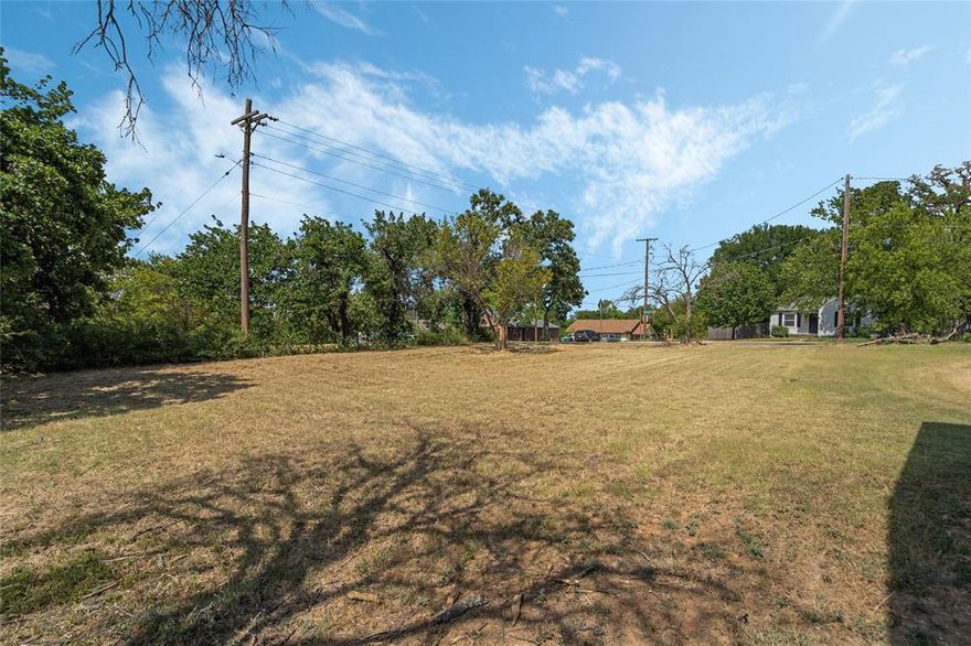 Excellent opportunity to build your custom dream home in desirable Denton! This build-ready lot is cleared and level with several large mature trees. NO HOA! Great location just minutes from I35E. Close to historic downtown Denton, lots of shopping, outstanding restaurants and more! Lot features triple frontage with building setbacks of: 20' on front (Industrial), 20' along side (East Mill St), 10' along rear, 5' on other side. Survey included in TransactionDesk.