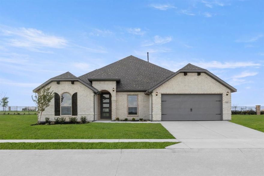 MLS# 21221341 - Built by Impression Homes - Ready Now! ~ This stunning single family residence in the desirable Timberbrook subdivision offers modern living with 4 bedrooms and 3 full bathrooms within its spacious 2,664 sq ft layout. Built in 2026, this traditional-style home features an open floor plan with one dining area and one living area, perfect for gatherings. The kitchen and living spaces are enhanced by high-speed internet availability and a smart home system. Enjoy the convenience of a central heating and cooling system, along with carpet and ceramic tile flooring throughout. Located in the acclaimed Northwest ISD, it’s close to Justin Elementary, Pike Middle School, and Northwest High School. Experience the perfect blend of style and comfort in this beautifully designed home.