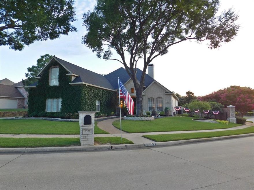 OAKMONT COUNTRY CLUB - CORNER LOT Elegant Living on an Oversized Corner Lot Beneath a Canopy of Elms. With roots in heritage and a flair for the unexpected, this 3,394 sq ft single-family home welcomes you with timeless beauty and modern amenities. Situated on an oversized corner lot, the front is graced by two 100+ year-old elm trees that stretch skyward to create a natural canopy, while Boston Ivy climbs two front-facing exterior walls, adding enchanting curb appeal that changes with the seasons. Designed for Connection & Comfort - 3 bedrooms, 3.5 baths, all bedrooms thoughtfully positioned on the main level - A den, full bath, and secondary bedroom make an ideal space for multigenerational living or long-term guests - Updated primary suite with a spa-worthy bath and an impressive 11x11 walk-in closet. Upstairs Surprise: New Orleans-Inspired Speakeasy Vibes - The game room and full bath upstairs offer a dramatic escape, reminiscent of a New Orleans speakeasy with its cozy ambiance and unexpected charm—a perfect spot to entertain or unwind in style. Indoor Luxury Meets Outdoor Delight - Chef’s gourmet kitchen with built-in refrigerator, paired with outdoor kitchen - Sparkling pool, ideal for warm-weather relaxation in private backyard with beautiful views of sunsets - Tankless water heater and water circulator for energy efficiency - Sprinkler system, solar screens, and 6” leaf-guard gutters simplify upkeep - Oversized 2-car garage with room to spare for tools, toys, or workshop dreams. This home is more than a place to live—it’s a lifestyle. From the elegance of ivy-covered walls to the hidden charm of an upstairs hideaway, every space tells a story. Located in Oakmont Country Club - included in HOA Dues: - Community pool - Tennis courts - Pickleball - On-site restaurant.