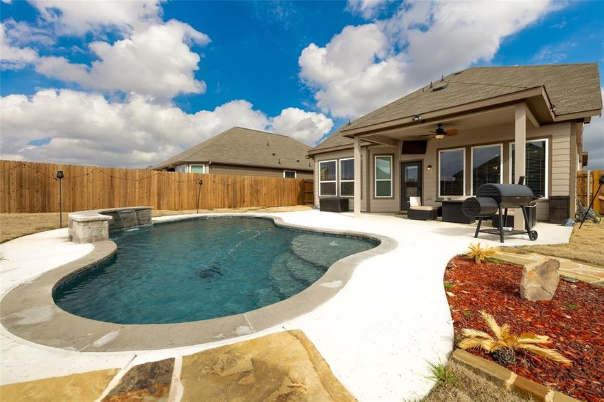 BACK ON MARKET! BUYER UNABLE TO CLOSE!! OPEN HOUSE SATURDAY, FEB 24 2-5 PM AND SUNDAY, FEB 25 1-4 PM!! Appraised for much higher than list price by the way! Nestled on a spacious corner lot, this home boasts a large backyard complete with a recently installed pool featuring a waterfall & extended decking, creating a perfect oasis for outdoor living. As you step inside, you'll be captivated by the elegant features & design. The main level offers a study & an open kitchen with updated fixtures, as well as an electric fireplace, adding warmth to the living space. The generously sized master bedroom, located on the 1st floor, features a bay window, providing a private retreat. Upstairs, a versatile game room offers ample space for recreational activities. Spacious bedrooms with ample closet space, ensuring comfort. This home is a true gem, offering a perfect blend of luxury, functionality, & style. Tour today!!