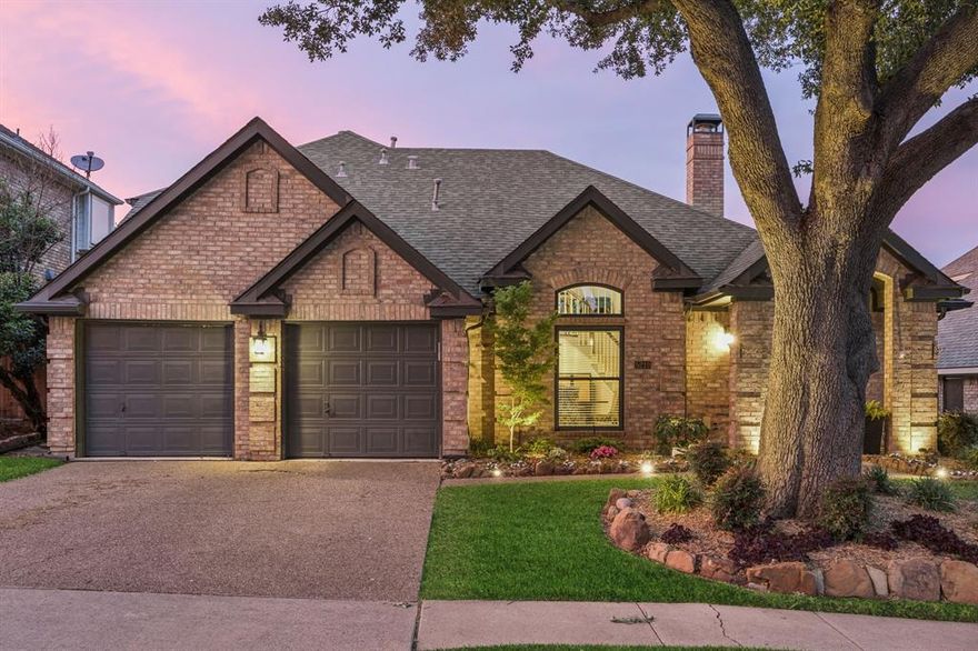 Located on a premier golf course lot overlooking the fairways of Stonebridge Ranch Country Club, this beautifully updated home offers breathtaking views, exceptional outdoor living, and evident pride of ownership throughout. Rich landscaping and new windows create stunning curb appeal and set the tone for what awaits inside.
Vaulted ceilings and an open-concept floor plan provide the perfect setting for both everyday living and entertaining. A dramatic 14-foot sliding glass door in the family room seamlessly connects the interior living spaces to the expansive outdoor living area and spacious patio, creating an effortless indoor-outdoor lifestyle. The striking floor-to-ceiling fireplace serves as a beautiful focal point, adding warmth and character to the main living areas. The kitchen is beautifully appointed with granite countertops, stainless steel appliances, and a spacious breakfast bar that opens seamlessly to the living areas — perfect for both casual dining and entertaining.
The luxurious and spacious primary suite is a true retreat, featuring serene views of the beautifully landscaped backyard. Upstairs, you’ll find three additional bedrooms, a full bath, and a loft overlooking the main living space below.
Move-in ready and ideally located near top-rated schools, dining, and shopping, this exceptional home offers the perfect blend of comfort, style, and location.