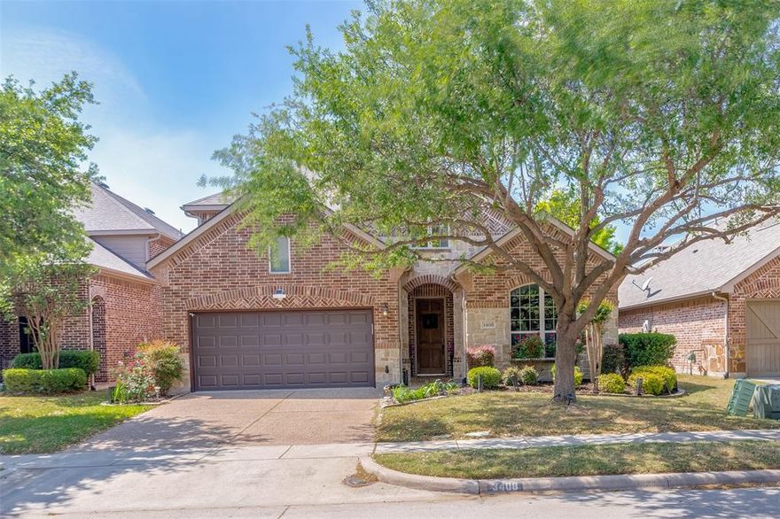 **OPEN HOUSE MAY 9  1pm-3pm** Welcome to this meticulously maintained 2-story home in McKinney, zoned to Highly Rated Frisco ISD, located in the sought-after Stonebridge Ranch community. RECENT UPDATES: water softener (2023), new carpet throughout (2023), dishwasher & oven & gas cooktop (2023),  range hood (2023), water filter (2024), toilets (2023), a new garage door and openers (2025), and new windows in living, office and primary bathroom (2024). Upon entry, a private home office with French doors and front yard views sits to the right. The foyer and formal dining feature soaring ceilings, creating a bright, open feel. The family room offers a stunning Stone Fireplace, ceiling fan, and tall windows overlooking the covered patio and backyard. The kitchen is a standout feature—equipped with a gas cooktop and vent hood, granite countertops, abundant built-in cabinetry, and extensive counter space. A large center island faces the living room with Eat-in seating, ideal for entertaining. In addition, a second dining area sits by the breakfast nook, offering another Eat-in space for everyday living.  Primary suite downstairs features dual vanities, soaking tub, and separate shower. Upstairs offers a large game room, media room, 3 oversized bedrooms, 2 full baths, and a versatile flex space ideal for a second office.  Enjoy the access to exceptional amenities including Aquatic Center, Beach Club, community house, fishing, parks, playgrounds, pickleball courts, tennis courts, trails, lakes, ponds, and Stonebridge Plaza. Walking distance to parks, soccer fields, and Apex Centre. Convenient access to Hwy 121. Schedule your showing today!