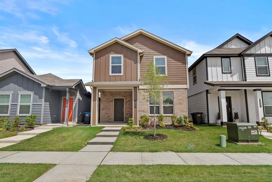 Seller is willing to assist with closing costs or a rate buy-down through preferred lender with an acceptable offer. The Cashew floorplan – This beautifully designed two-story home offers a modern and efficient layout ideal for comfortable living. The main level features an open-concept design where the kitchen, dining area, and living room seamlessly connect, creating a welcoming and functional space for both everyday living and entertaining. The kitchen is thoughtfully designed with granite countertops, ample cabinetry, a center island, stainless steel appliances, electric range, and a pantry, providing both style and convenience. Upstairs, the private owner’s suite offers a spacious bedroom, an en-suite bathroom with an oversized 5-foot shower, and a large walk-in closet. Two additional bedrooms are also located on the second floor, along with a conveniently positioned utility room, offering added functionality and ease of living. The layout is designed to maximize space, privacy, and efficiency. Additional features include smart home technology, extended tile flooring in entry, hallways, and wet areas, and cultured marble vanities in full baths. Exterior highlights include a covered front porch, covered back patio, a fully fenced backyard, landscaping package, and a full sprinkler system. This home offers a great combination of comfort, style, and low-maintenance living in a growing community with convenient access to major highways, shopping, dining, and everyday amenities.