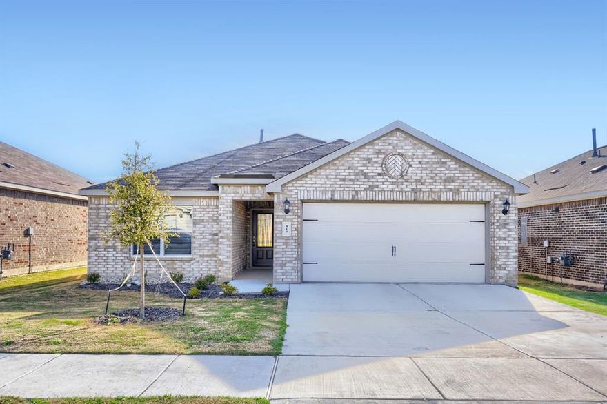 Located in a sought after Venus, TX community, this nearly new 2025-built home blends modern design, comfort, and convenience, close to Venus ISD schools, everyday essentials, and commuter routes including US-67 with access to I-35W and I-35E for easy DFW travel.

The community features resort-style amenities including a pool, splash pad, walking trails, playground, and open green space, creating a vibrant outdoor lifestyle. The backyard backs to peaceful open field views and is fully fenced for privacy and function.

Inside, the open layout shines with low-maintenance flooring in main areas, carpeted bedrooms, and a bright, modern feel throughout. The kitchen offers a peninsula island with breakfast bar and granite countertops, ideal for entertaining, and all major appliances convey. The laundry room is conveniently located near the kitchen for quick daily use. 

A split bedroom design enhances privacy, with the primary suite featuring an ensuite bath and spacious walk-in closet.

Lightly lived in and built in 2025, this home feels fresh, modern, and ready for its next owner. Homes like this don’t last. Schedule your tour today.

Discounted rate options and no lender fee future refinancing may be available for qualified buyers of this home.
