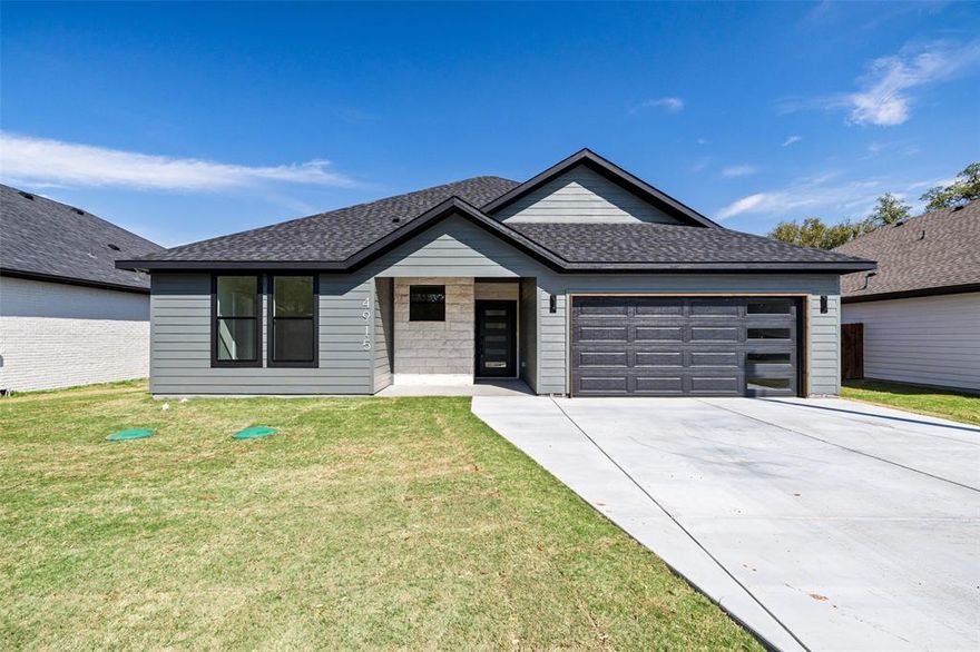 Welcome to this beautifully designed brand-new 4-bedroom, 2-bathroom home in Granbury, Texas, offering the perfect blend of modern style and everyday comfort. With an open-concept layout, abundant windows, and natural light pouring in throughout, this home feels bright, airy, and inviting from the moment you step inside.
The spacious living area flows seamlessly into the kitchen, creating a natural gathering space at the heart of the home. You’ll love the large kitchen island, granite countertops, stainless steel appliances—including a dishwasher, electric range, and microwave—and a convenient pantry for added storage. Clean lines and light finishes enhance the open feel and make the entire space ideal for entertaining or everyday living.
The private primary suite is thoughtfully positioned for comfort and features a generous walk-in closet and an ensuite bathroom with granite counters and a sleek standing shower. Three additional bedrooms provide flexibility for family, guests, or a home office. The second full bathroom includes matching granite countertops and a convenient tub, offering both style and functionality.
A two-car garage adds everyday convenience. The large backyard with a covered porch creates the perfect setting for outdoor dining, weekend gatherings, or simply relaxing under the Texas sky.
Located in the highly desirable Canyon Creek subdivision, you'll enjoy access to a wealth of amenities that elevate your day-to-day lifestyle: a guarded security gate, community clubhouse, swimming pool, fishing pier, tennis courts, and multiple boat ramps. Just minutes from the heart of Granbury, this home delivers modern comfort in a location you’ll love.
Schedule your private showing today and come experience all this beautiful new home has to offer.