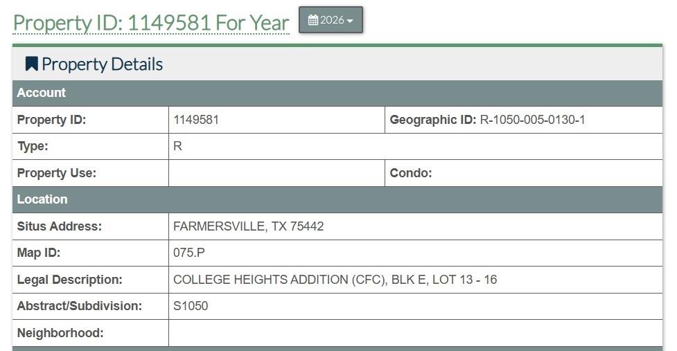 College Heights Add - Land
