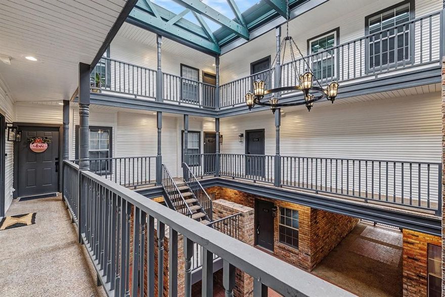 Perfect starter condo located in a well-managed, gated community featuring a pool and clubhouse. Conveniently situated just minutes from the Dallas North Tollway and the popular, lively Addison restaurant district. This two-story unit offers a private second-floor entrance with an open living, dining, and kitchen area, while the primary bedroom and a study, loft or multipurpose room are located on the upper level.

The condo features luxury vinyl flooring throughout and an additional storage closet on the balcony. Appliances include a washer and dryer, refrigerator, dishwasher, range, microwave, and fireplace. Secure underground parking is included. The complex and unit have been extensively updated with a new roof, HVAC, plumbing, electrical panel, flooring, bathroom, and kitchen—everything is new—along with a full security camera system covering the entire property.