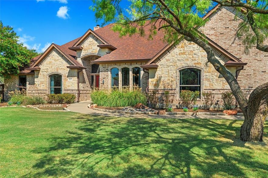Very Motivating New Price! VALUE LISTED! Country Luxury with City Convenience in Joshua ISD Welcome to 3400 Bent Creek Trail, Crowley, TX—a stunning 2,900 sq. ft. home that perfectly balances country charm with upscale living, all located in the highly sought-after Joshua ISD. Just 15 minutes south of Downtown Fort Worth, with easy access via the Chisholm Trail Parkway at FM 920 and FM 1902, this residence offers convenience without sacrificing tranquility. Designed with mostly one-story living in mind, the thoughtful floor plan features 3 bedrooms, 2 full baths, and 2 half baths. Upstairs, a versatile game room with its own half bath and walk-in closet provides endless possibilities for recreation or private retreat. Inside, you’ll find wood floors, soaring tray ceilings, and a striking stone fireplace anchoring the main living area. The home also includes a formal dining room, breakfast nook, dedicated office, spacious laundry room, and a 3-car garage. The primary suite is a spa-inspired retreat, featuring a deep soaking tub, separate shower, dual vanities, and a large walk-in closet—designed for both indulgence and functionality. Step outside to your personal resort. A sweeping covered patio runs gracefully across the back of the home, offering generous space for dining, lounging, and entertaining. Beyond lies a sparkling in-ground pool with tanning deck, framed by professional landscaping, and a poolside cabana. The expansive backyard is fully fenced and level, creating the ultimate setting for gatherings or peaceful evenings at home. This is more than a home—it’s a lifestyle, offering country elegance, modern amenities, and top-rated Joshua ISD.