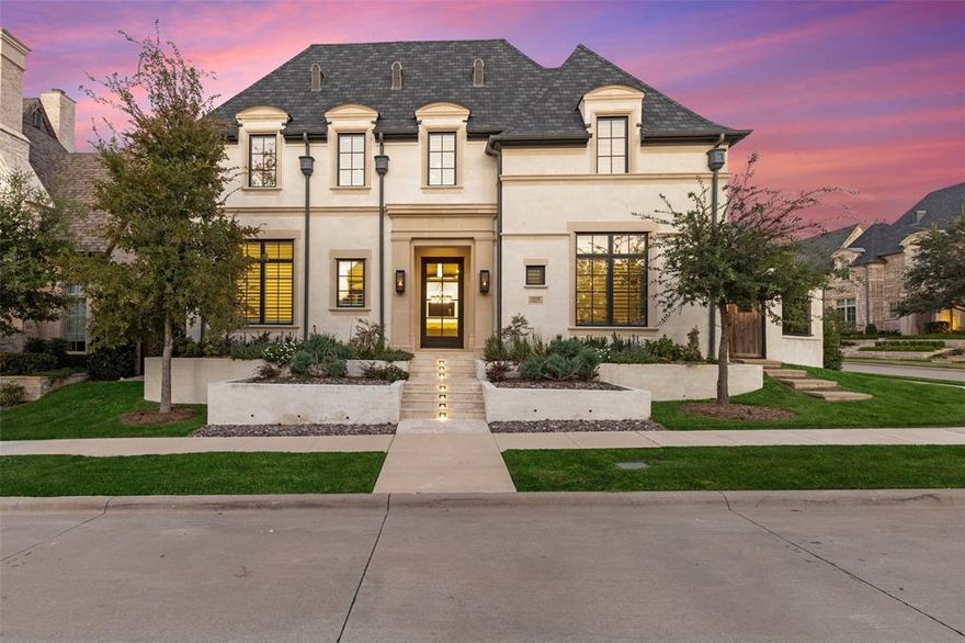 Corner lot in the prestigious gated, guarded community of Normandy Estates. From the initial drive up, one will notice the magnificent white elevation and the detail such as the rain catchers. Transitional, open floor plan lends itself to a home built for entertaining as well as your personal private retreat.  Combining elegance, functional style and livability is an artform that this home exudes.  The gourmet kitchen is a dream featuring Subzero refrigerator with the glass front wine cooler option, Wolf 6 burner top and double oven, fully plumbed Miele steamer oven, and two dishwashers.  Natural light in abundance from the floor to ceiling windows and slider doors leading to the patio sporting a built-in grill, fireplace and two mounted heaters. The two Master closets for HER and HIM is so impressive! The ambiance of the Master bath will entice you to stay. A future elevator makes the upstairs so appealing with extraordinary game room, bar, and exercise room. Do not miss this one!