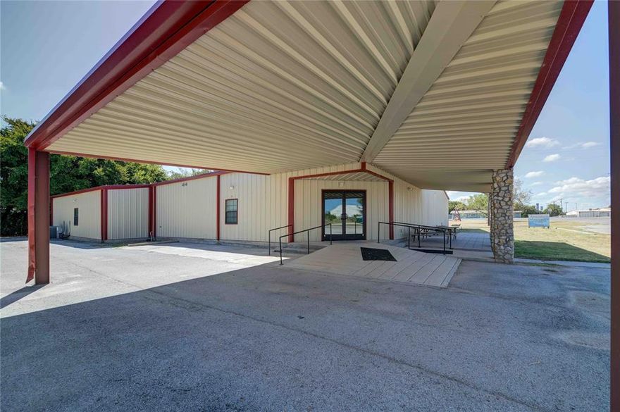 Investment property located in Chico, Texas. Ideal for use by a church with no concern over zoning change. With 6 separate rooms plus large storage rooms and a massive 55ftX60ft great room along with bathrooms with multiple toilets, this is a unique property. Being zoned as residential, this property has potential to go through the process of getting the zoning changed to commercial to open up opportunities for use such as an event center or daycare. If zoning is changed, multiple offices surround the huge open area or sanctuary, including an area that could be set up for an owner or manager apartment. The large kitchen would be perfect for catering events within the building or to use for outside catering or food processing. A retirement facility with common dining and kitchen would work well with minor adaptations and additions of bathrooms. The property has been used as a venue and as a church in the past. Buyer to verify use changes with the city of Chico. Call today.