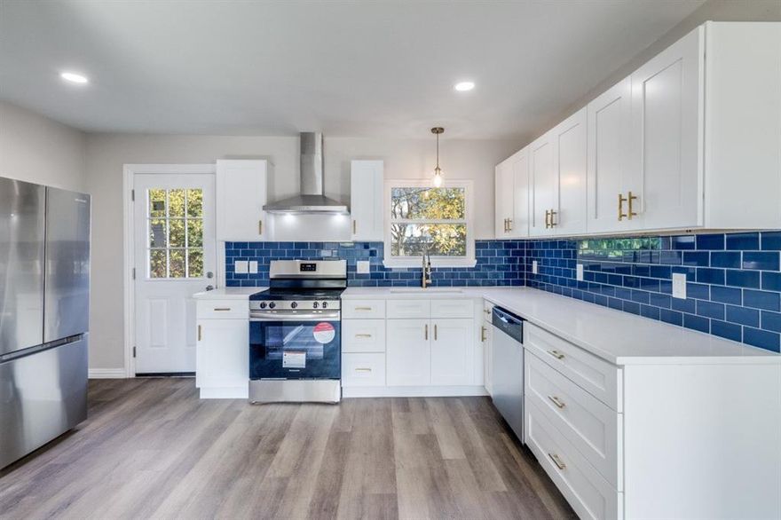 Discover modern living at its finest in this beautifully remodeled home! Every inch of this property has been thoughtfully redesigned to deliver both style and functionality. Featuring three spacious bedrooms and two fully updated bathrooms, this home offers an inviting blend of comfort and contemporary elegance. Step inside to find waterproof luxury flooring that flows seamlessly throughout the home, creating a bright and warm feel. The open-concept kitchen steals the spotlight with its gorgeous blue backsplash, sleek modern cabinetry, and updated fixtures—perfect for cooking, entertaining, or simply enjoying your morning coffee.
The primary suite is your personal retreat, showcasing a spa-inspired master bathroom with refined finishes, a stunning walk-in shower, and elevated design details that bring a sense of relaxation and luxury. PLUS BRAND NEW ROOF. 
Outside, the property offers ample yard space for gatherings, gardening, or future outdoor upgrades. This home blends modern comfort with everyday convenience.
Move-in ready, stylish, and remodeled with care—this is the home you’ve been waiting for.
 Great location with approximately 5 miles to downtown Dallas and just few minutes to White Rock Lake, Dallas Arboretum, Casa View H and much more. Note some virtually staged photos for an idea, still a lot of potential here with a large backyard.