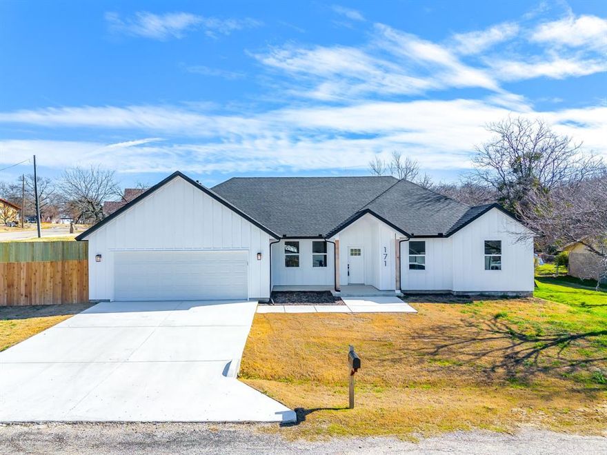 Welcome to this beautiful new construction home in Runaway Bay, Texas. Featuring four spacious bedrooms, two bathrooms, and almost 1,900 square feet, this home offers the perfect balance of modern comfort and everyday functionality. The open-concept layout creates an easy flow between the living, dining, and kitchen areas, all filled with natural light. Situated on a generous quarter-acre lot with a wood fence, there’s plenty of room to customize your outdoor space by building a shop, parking an RV, or installing the pool you’ve been dreaming about. Located in the heart of Runaway Bay, you’ll enjoy the peaceful setting and easy access to lake living, with opportunities for boating, fishing, kayaking, and waterfront walks just minutes away. Energy efficient spray foam insulation is installed throughout the home and a great warranty program is in place. If you’re looking for modern style in a scenic lakeside community, this Runaway Bay home is one you do not want to miss!