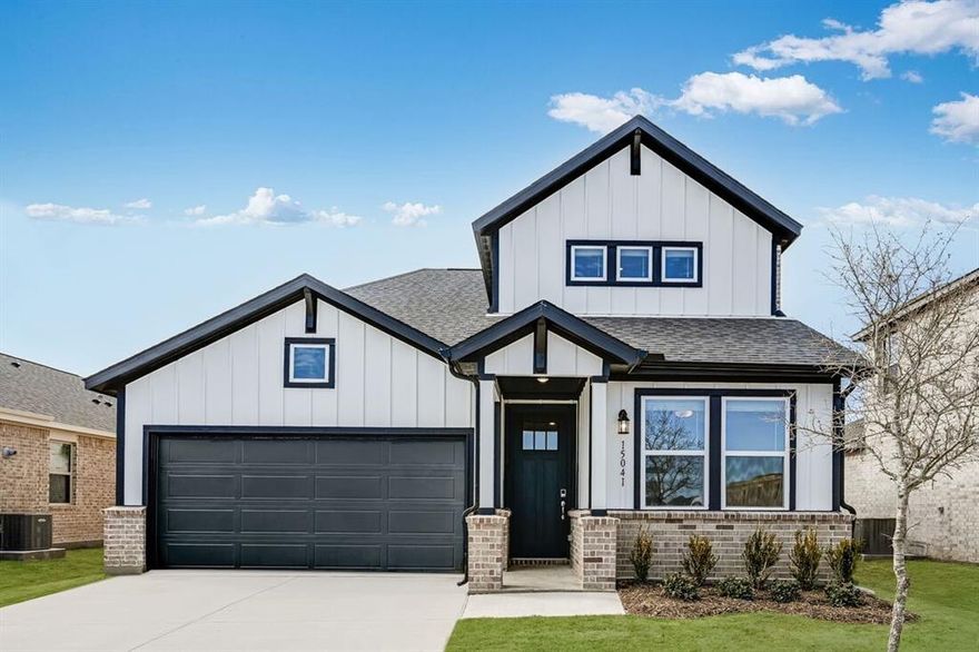 What's Special: 3 Beds on Main Floor - Flat Lot - No Rear Neighbors - East Facing Lot - Covered Patio. New Construction - Ready Now! Built by Taylor Morrison, America's Most Trusted Home Builder. Welcome to the Orchid at 15041 Hierba Mora Drive in Madero 50s! Step through the front porch into a welcoming foyer that leads to a secondary bedroom with a shared full bath and a convenient laundry room close by. Just across the way, another cozy bedroom sits near the garage entry, offering comfort and flexibility for guests or daily routines. The heart of the home opens into a bright kitchen overlooking the dining area and great room, with a covered patio just beyond for easy indoor-outdoor living. The primary suite rests gently at the back of the home with a calming bathroom and a spacious walk-in closet. Upstairs, two additional bedrooms share a full bath, and a cheerful game room adds space for play, creativity or relaxing together. There’s so much to love about Madero in Fort Worth. Set on spacious 50’ lots with winding streetscapes, the community feels open and inviting. Planned amenities include open-air centers, sports courts, a resort-style pool, lush trails, and future retail. With no MUD or PID taxes, you’ll have even more freedom to enjoy all Fort Worth has to offer. Additional Highlights Include: Covered outdoor living, 12 inch pop-up ceiling at great room and primary suite, whole house blinds, built-in oven and microwave, 5 burner gas cooktop, dishwasher, refrigerator, quartz countertops, and luxury vinyl flooring. MLS#21184182