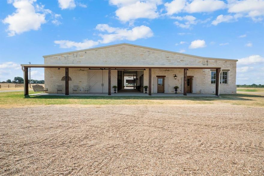 CALLING ALL COWBOYS!! CALLING ALL COWBOYS!! 28.5 ACRES IN STEPHENVILLE with ALL THE GOODS !! BEAUTIFUL TEXAS BARNDO with MASSIVE COVERED ARENA & IMMACULATE SHOW BARN !! Fenced & Cross fenced with LOAFING SHEDS and AUTOMATIC WATER. This RANCH was meticulously designed, FROM THE GROUND UP, with functionality and SAFETY IN MIND !! Whether you're a seasoned ROPER or just a passionate horse enthusiast, this ARENA sets the stage for refining your skills under the vast TEXAS sky!! If you thought the horses had it GOOD, then just step inside this STUNNING 2,835 SQ FT residence!! It's a place where MODERN COMFORT & COUNTRY CHARM seamlessly unite in this exceptional WESTERN setting!! This PROPERTY is loaded with CHARACTER featuring authentic brick floors, custom wood accents, and TOP OF THE LINE amenities. It's a fantastic blend of LUXURY AND COMFORT and really feels like HOME. AWESOME FRONT PORCH with SWING , BIG COVERED BACK PORCH, and SUPER NICE APARTMENT UPSTAIRS.  CASE TRACTOR & DRAG CONVEY