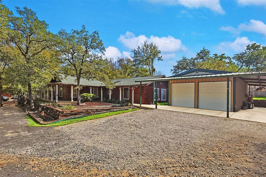 **Rustic Log Cabin Nestled in Nature with Modern Comforts and Designer Touches**

Discover your dream retreat in this beautifully updated 3-bedroom, 2-bath log cabin, nestled among mature trees on a sprawling lot teeming with wildlife. Spanning 1,704 square feet, this cabin offers a cozy yet spacious feel, featuring an open-concept living room perfect for entertaining or quiet evenings at home. Enjoy recent upgrades, including new carpet and sleek modern appliances, blending perfectly with the home’s rustic charm.

Each bathroom is custom-designed, showcasing stunning copper sinks that elevate the cabin’s unique character. Step outside to your own private oasis, complete with a newly installed pool surrounded by nature’s tranquility. A circular drive leads you to ample parking and workspace, with a 20x30 garage and a 2-car carport providing room for hobbies, storage, and more.

Embrace the serenity of country living with abundant wildlife right at your doorstep, while enjoying all the comforts of modern updates. This cabin is not just a home—it’s a peaceful retreat, offering the perfect blend of rustic beauty and contemporary style.