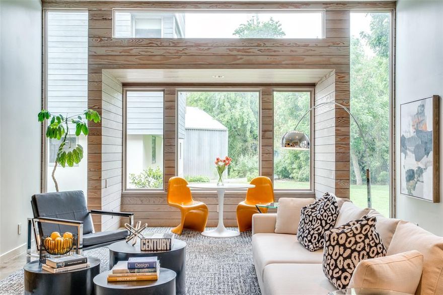 The Art Studio, Luxury Apartment & Main house are a combined square footage of 5080SF
Artists, collectors, and architecture enthusiasts will delight in the discovery of this unique Preston Hollow gem. Designed by AIA award winning architect, Mark Domiteaux this property offers extraordinary spaces that are woven together by lush gardens and private courtyards. The secluded lot is situated in a quiet neighborhood with access to all of Dallas' hot spots. This special home exudes a sense of calm as nearly every room opens to a private outdoor space. Like a luxury resort villa, the owner's suite contains a spa-like bath with sauna, steam shower, dual closets and access to a large private yard. Down the hall is a guest suite with an oversized closet, lux bath and access to it's own private courtyard. Just beyond is a large office with access to the backyard. See floorplans and property details added to extra media.