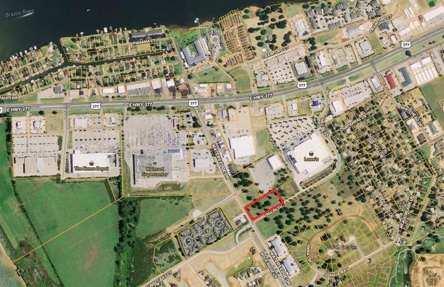 2.448 acres of commercial land zoned light commercial. This parcel is platted and has easy access to water, city sewer, electricity. Located at the intersection of Waters Edge Dr. and Hill Blvd, this parcel is an excellent location for a retail strip center, zero lot line patio homes, or a stand alone commercial or medical office building. In very close proximity to Harbor Lakes, Waters Edge, Catalina Bay, The Point, Josiah Estates, and Southtown residential communities. Less than 300 yards from Lake Granbury, this property is in very close proximity to the Wal-Mart Super Center, Lowe's, movie theater, restaurants, banking centers, drug stores, and Harbor Lakes Golf and Country Club.  Local amenities galore.