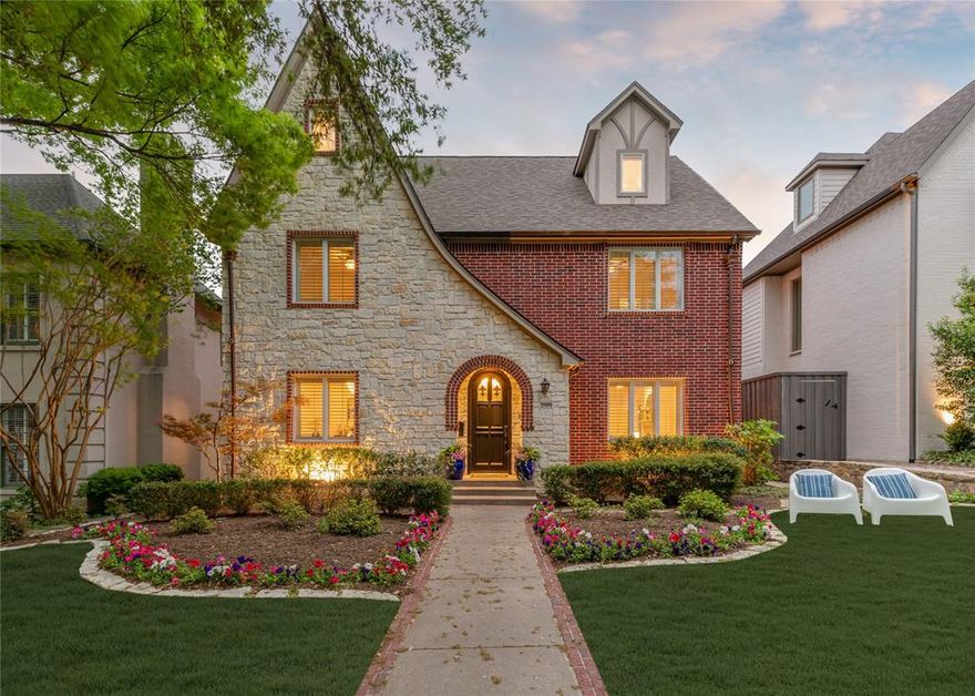 Tucked away on a quiet, non-through street in the Park Cities, this beautifully updated home delivers what buyers rarely find in this market: a three-car garage and self-contained 704 SF guest quarters with a full kitchen and full bath, not included in the 3,325 SF total. Zoned to Armstrong Elementary (Niche A+) within Highland Park ISD, ranked #1 in Texas.
Soaring 10-foot ceilings, solid hardwood floors throughout, and a classic pier and beam foundation set the tone from the moment you enter. The chic kitchen features quartz countertops, high-end appliances, a new electric oven (2025), two walk-in pantries, and a Reverse Osmosis Ultimate Series water system. The new top-floor primary suite stuns with marble flooring, a cast-iron soaking tub, and scenic oak canopy views and has TWO large Walk-in closets. Every bathroom has been fully renovated, marble in the primary and second floor west bath, porcelain in the second floor east bath, with cast-iron tubs throughout.
Major updates include a new roof (August 2024), three new water heaters (August 2024), and new electric oven (2025). Outside, a covered back patio, turf backyard, and electric gate complete this exceptional offering.
Walking distance to SMU, Burleson Park, and Snider Plaza. Minutes from Uptown and Downtown Dallas. Opportunities like this simply don't come along often in University Park.