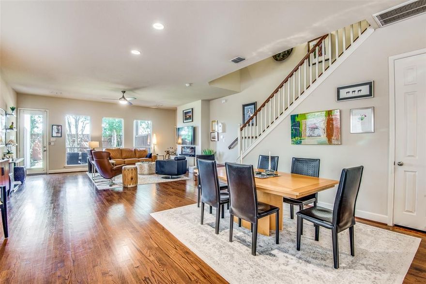 Don't miss out on this beautiful, spacious townhome in a prime Dallas location!!! 3 bedrooms, 2.1 baths with abundant space and fantastic floor plan. Natural light, large bedrooms, and generous-sized backyard with covered porch area perfect for entertaining. Updated kitchen, beautiful hardwoods, and spacious master suite with double sinks and large walk-in closet. Great location close to Love Field with easy access to the Tollroad.